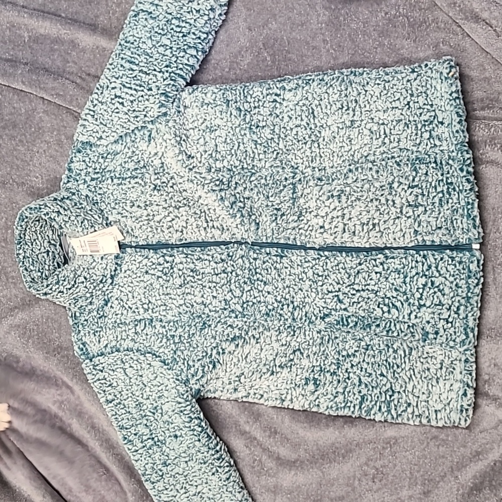 Fuzzy Zip-Up Sweatshirt